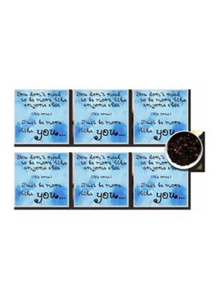 اشتري 6-Piece Decorative Printed Coaster Set Blue/Black 7x7 centimeter في مصر