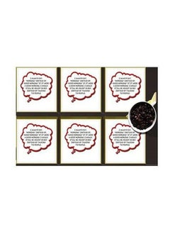 Buy 6-Piece Coasters Set White/Red/Black 7x7cm in Egypt