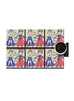 Buy 6-Piece Coasters Set Beige/Blue/Pink 7x7cm in Egypt