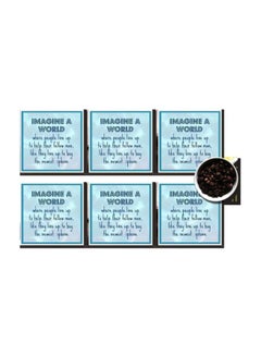 Buy 6-Piece Coaster Set Blue 7x7cm in Egypt