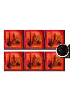 Buy 6-Piece Coaster Set Multicolour 7x7cm in Egypt