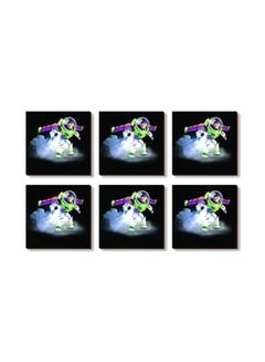 Buy 6-Piece Novelty Magnet Coaster Set Multicolour 7x7cm in Egypt