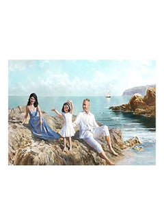 Buy Wall Decorative Poster Blue/Beige/White 24x34cm in Egypt