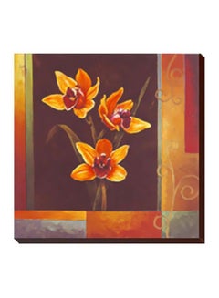 Buy Decorative Wall Painting With Frame Brown/Yellow/Red 34X34cm in Egypt