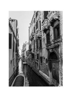 Buy Decorative Wall Poster Grey/White 24x18cm in Egypt