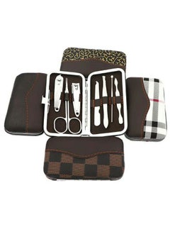 Buy 7-Piece Portable Travel Nail Clipper Set With Carry Case Silver in Egypt