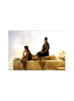 Buy Decorative Wall Poster White/Black/Gold 24x34cm in Egypt