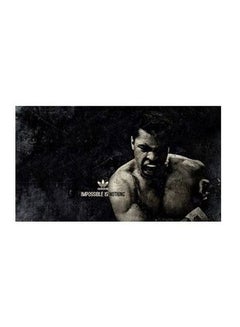 Buy Decorative Muhammad Ali Wall Poster Black/Grey 24x18cm in Egypt