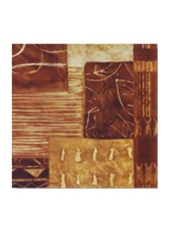 Buy Abstract Tea Coaster Brown/White 20x20cm in Egypt