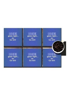 Buy 6-Piece Coaster Set Blue/White 7x7cm in Egypt