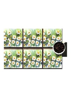 Buy 6-Piece Decorative Coaster Set Multicolour 7x7cm in Egypt