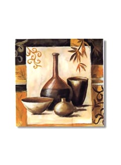 Buy Decorative Wall Art With Frame Beige/Brown/Yellow 34x34cm in Egypt