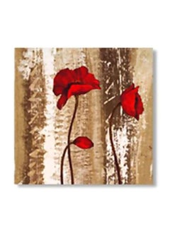 Buy Decorative Wall Painting With Frame Brown/Red/White 34x34cm in Egypt