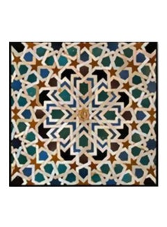 Buy Decorative Wall Painting With Frame White/Blue/Black 20x20cm in Egypt