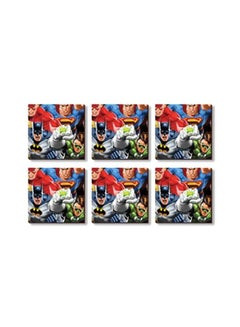 اشتري Pack Of 6 Avengers Printed Coasters أزرق/أحمر/أبيض 9x9 سنتيمتر في مصر