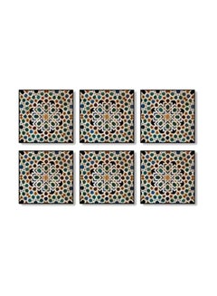 Buy Decorative Tea Coaster Multicolour 9x9cm in Egypt