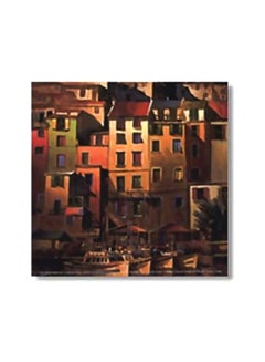 Buy Decorative Printed Coaster Brown/Red/Green 34x34cm in Egypt