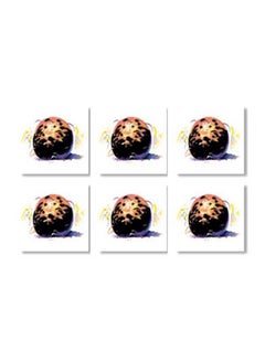 Buy 6-Piece Coaster Set Multicolour 9x9cm in Egypt