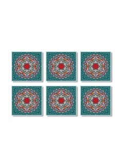 Buy 6-Piece Coaster Set Multicolour 9x9cm in Egypt