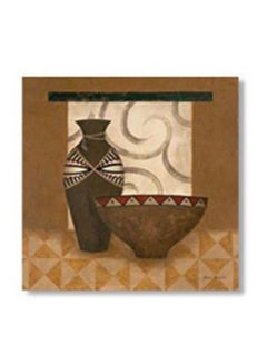 Buy Decorative Wall Poster With Frame Brown/Beige/Black 30x30cm in Egypt