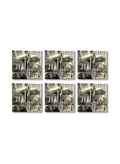 Buy 6-Piece Coaster Set Multicolour 9x9cm in Egypt