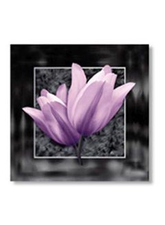 Buy Decorative Wall Poster With Frame Purple/Grey 30x30cm in Egypt