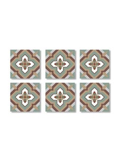 Buy 6-Piece Coaster Set Multicolour 9x9cm in Egypt