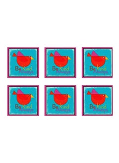 Buy 6-Piece Decorative Tea Coaster Set Multicolour 9x9cm in Egypt