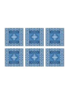 اشتري 6-Piece Tea Coasters Set Blue/White 9x9 سنتيمتر في مصر