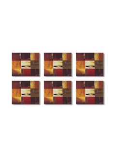 Buy 6-Piece Coaster Set Multicolour 9x9cm in Egypt