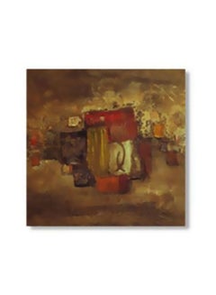 Buy Decorative Wall Painting With Frame Brown/Red/Yellow 34x34cm in Egypt