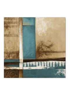 Buy Decorative Wall Poster With Frame Brown/Blue/White 20x20cm in Egypt