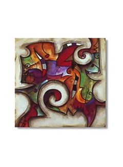 Buy Decorative Wall Poster With Frame White/Orange/Purple 20x20cm in Egypt