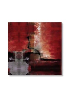 Buy Decorative Wall Poster With Frame Red/Brown/White 30x30cm in Egypt