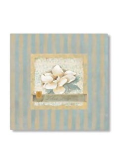 Buy Decorative Wall Poster With Frame White/Beige/Blue 24x24cm in Egypt