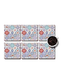 Buy 6-Piece Coaster With Serving Tray Multicolour in Egypt