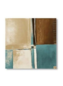 Buy Decorative Wall Poster With Frame Beige/Brown/Blue 15x15cm in Egypt