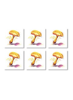 Buy 6-Piece Coaster Set Multicolour 9x9cm in Egypt