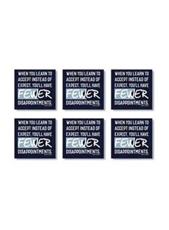 Buy 6-Piece Coaster Set Multicolour 9x9cm in Egypt