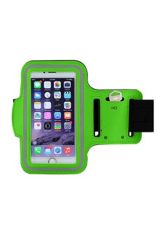 Buy Jogging Gym Fitness Running Armband Holder Case Cover For Apple iPhone Green/Grey in UAE