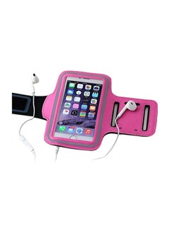 Buy Gym Fitness Running Armband Holder Case Cover For Apple iPhone Pink/Grey in UAE