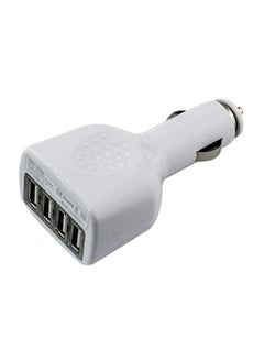Buy 4-Port USB Car Charger Adapter White in UAE