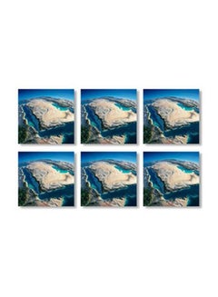 Buy 6-Piece Coaster Set Multicolour 9x9cm in Egypt