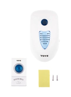 Buy Wireless Doorbell White/Blue 9x6x2.8centimeter in Saudi Arabia