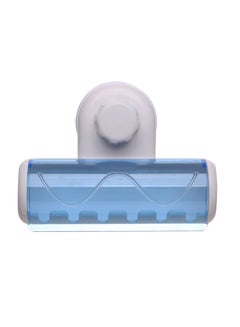 Buy Wall Mounted Toothbrush Holder White/Blue 13.5x10x5.5centimeter in Saudi Arabia