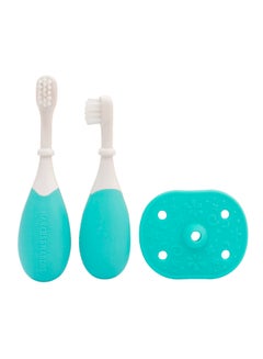 Buy Palm Grasp Toddler Training Toothbrush- Blue in UAE
