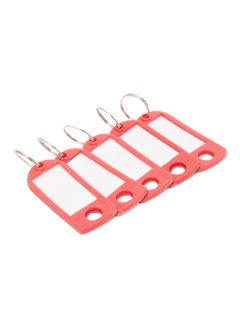 Buy 5 Piece Heavy Duty Plastic Key Label Set Red 15 X 10 X 1cm in UAE