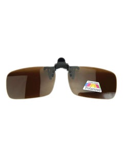 Buy HD Night Vision Rectangular Flip Up Clip-On Driving Sunglasses in Saudi Arabia