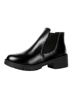 اشتري حذاء بوت تشيلسي بكعب عريض أسود في السعودية