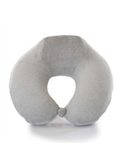 Buy U Shape Travel Pillow Acrylic Grey 30x30cm in UAE